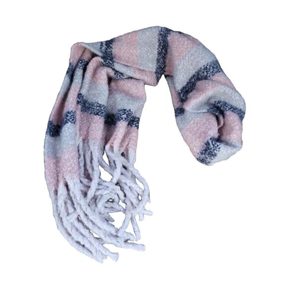 Madison 88 By Anthropologie Winter Scarf 64"L X 19"W Multicolor Soft Striped War - Picture 3 of 4